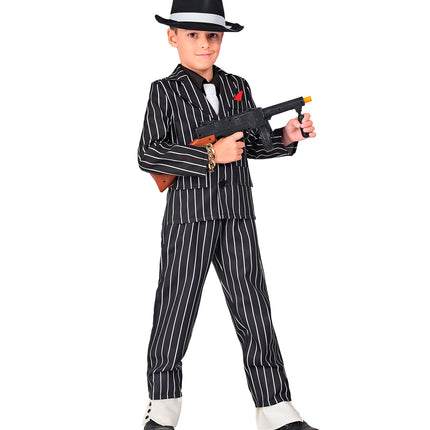 Widmann SRL Gangster kostuum krijtstreep kinderen