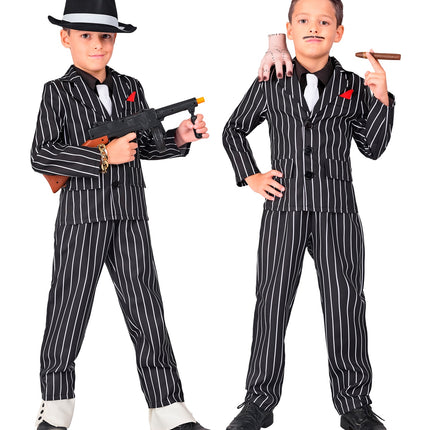 Widmann SRL Gangster kostuum krijtstreep kinderen