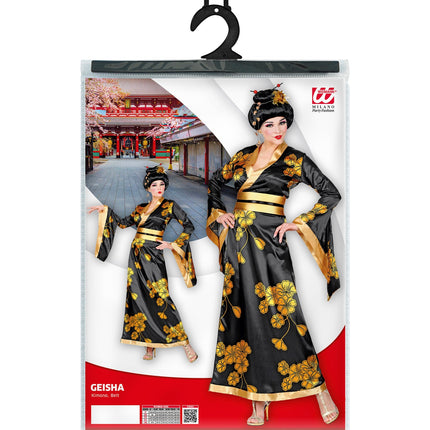 Widmann SRL Geisha jurk gouden bloemen