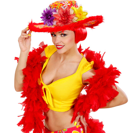 Widmann SRL Gele bloemen haarclip met glitters