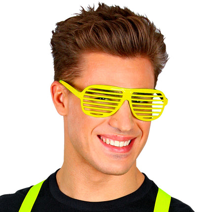 Widmann SRL Gele bril met luikjes
