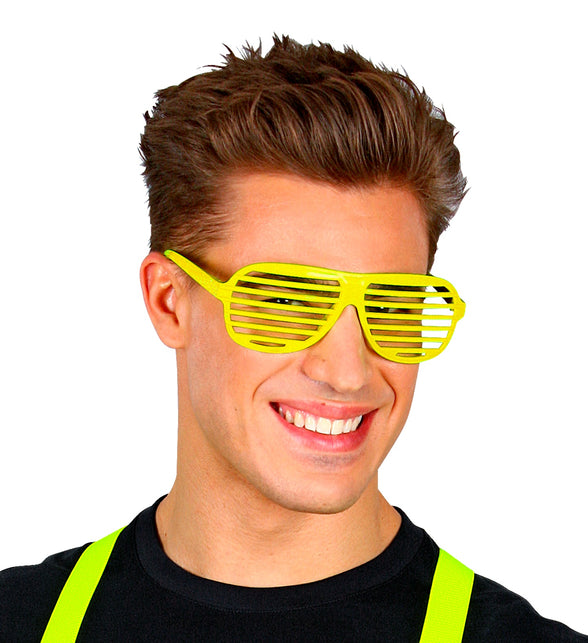 Widmann SRL Gele bril met luikjes