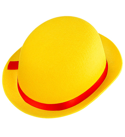 Widmann SRL Gele clownshoed met rode band