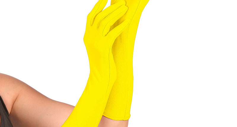 Widmann SRL Gele handschoenen neon lang