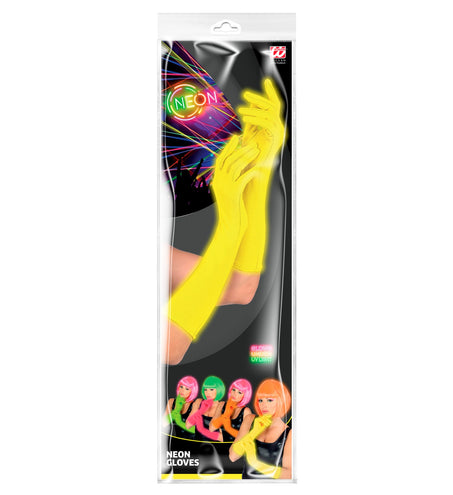 Widmann SRL Gele handschoenen neon lang