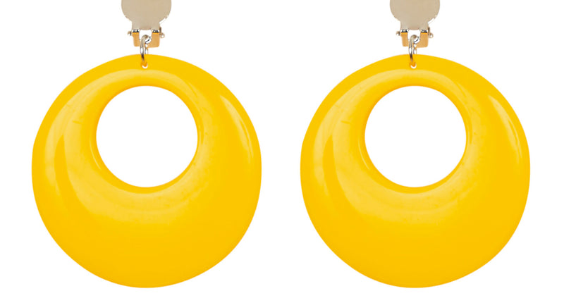 Widmann SRL Gele oorbellen neon disco