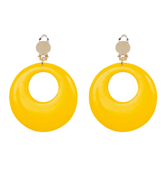 Widmann SRL Gele oorbellen neon disco