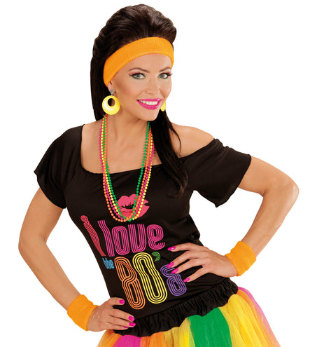 Widmann SRL Gele oorbellen neon disco