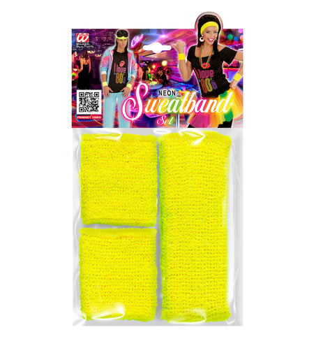 Widmann SRL Gele zweetbanden set neon