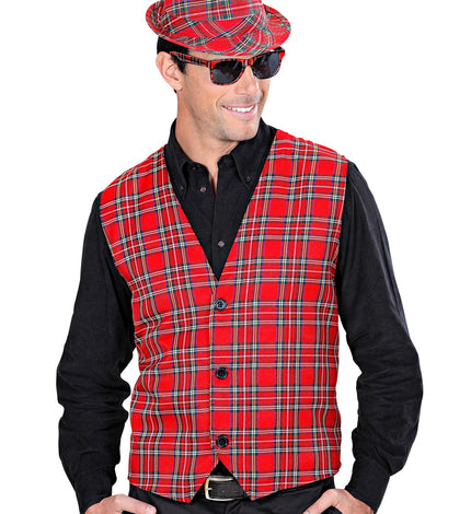 Widmann SRL Geruit vest Tartan motief rood