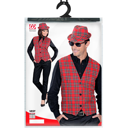 Widmann SRL Geruit vest Tartan motief rood