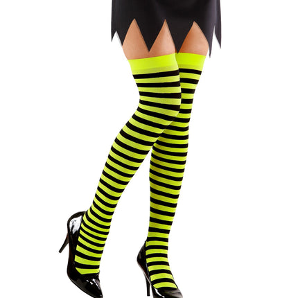 Widmann SRL Gestreepte kniekous geel zwart