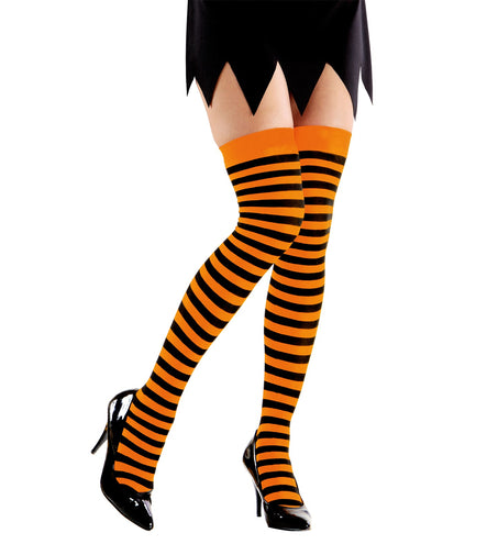 Widmann SRL Gestreepte kniekous oranje zwart