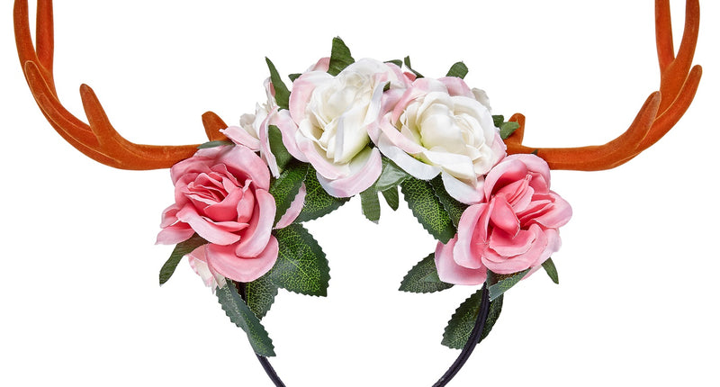 Widmann SRL Gewei met bloemen diadeem