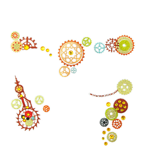 Widmann SRL Gezicht sticker festival glitter steampunk