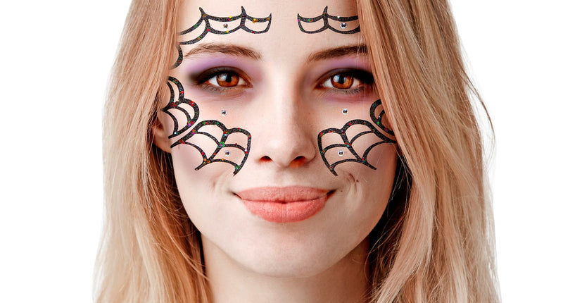 Widmann SRL Gezicht sticker festival spin glitter