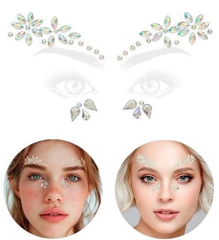 Widmann SRL Gezichtsdecoratie bloemen Finn