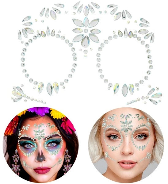 Widmann SRL Gezichtsdecoratie dag van de doden diamant Joss