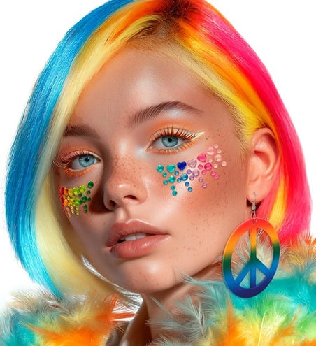 Widmann SRL Gezichtsdecoratie regenboog Lotje