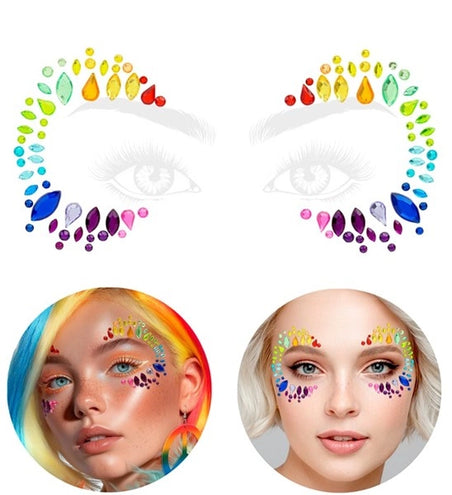 Widmann SRL Gezichtsdecoratie regenboog Lotte