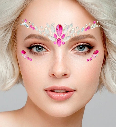 Widmann SRL Gezichtsdecoratie roze Stijn