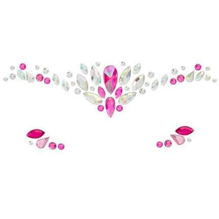 Widmann SRL Gezichtsdecoratie roze Stijn