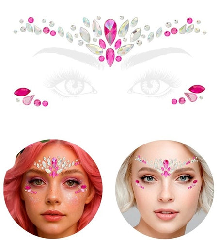 Widmann SRL Gezichtsdecoratie roze Stijn