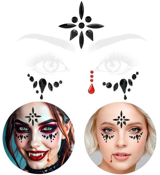 Widmann SRL Gezichtsdecoratie vampier Nora