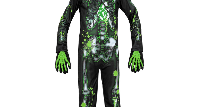 Widmann SRL Giftig skelet kostuum groen kinderen