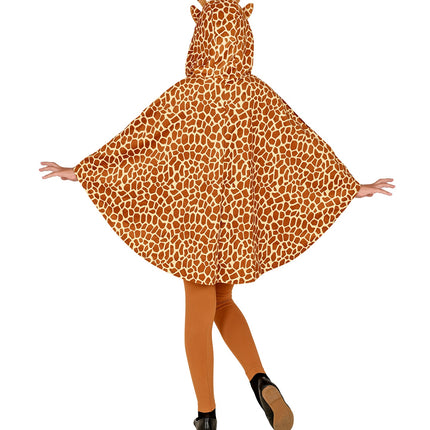 Widmann SRL Giraffen poncho met muts kinderen