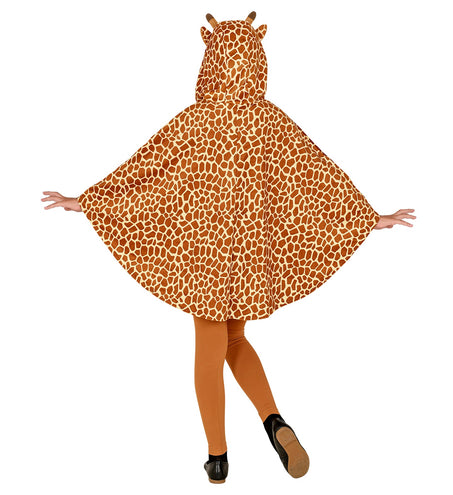 Widmann SRL Giraffen poncho met muts kinderen