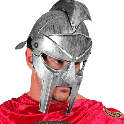 Widmann SRL Gladiator helm volwassenen zilver/grijs