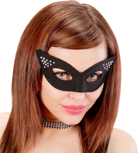 Widmann SRL Glamour oogmaskers met steentjes