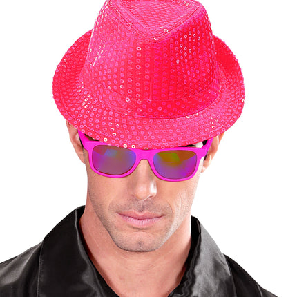 Widmann SRL Gleufhoedje pailletten roze