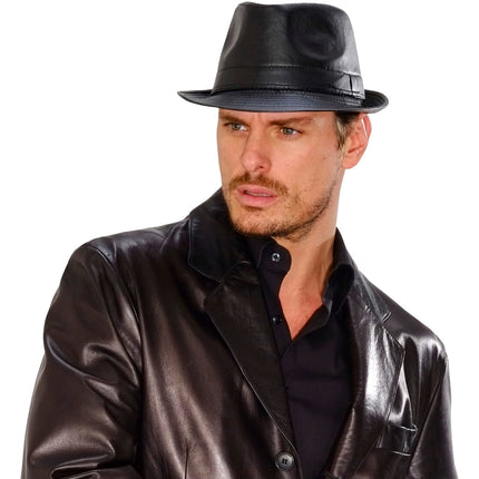 Widmann SRL Gleufhoedje zwart Lederlook