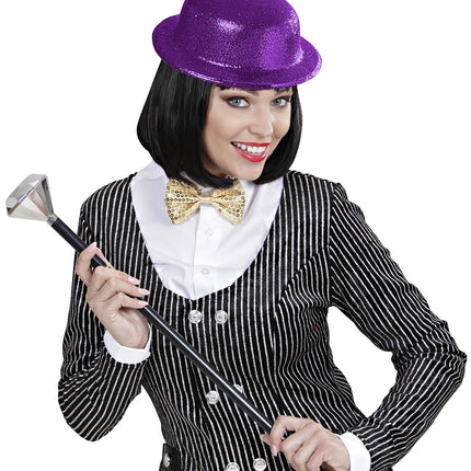 Widmann SRL Glitter bolhoed paars