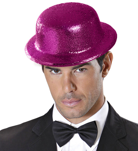 Widmann SRL Glitter bolhoed roze