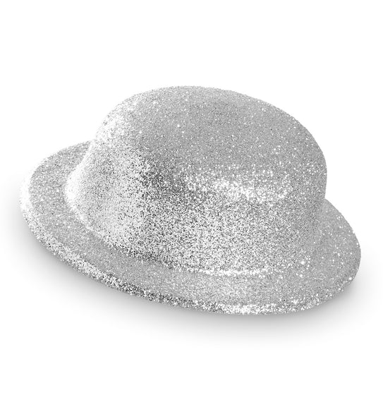 Widmann SRL Glitter bolhoed zilver