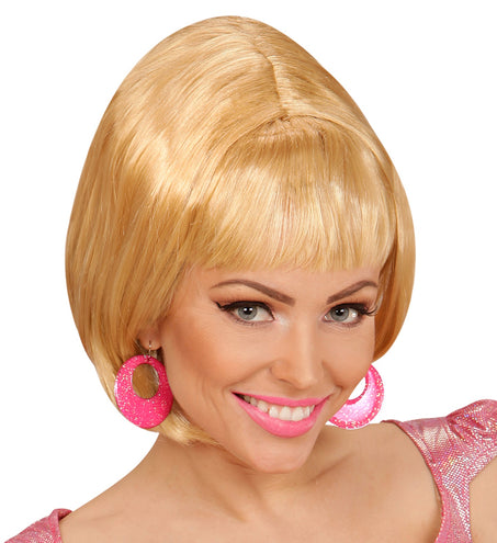 Widmann SRL Glitter oorringen in roze