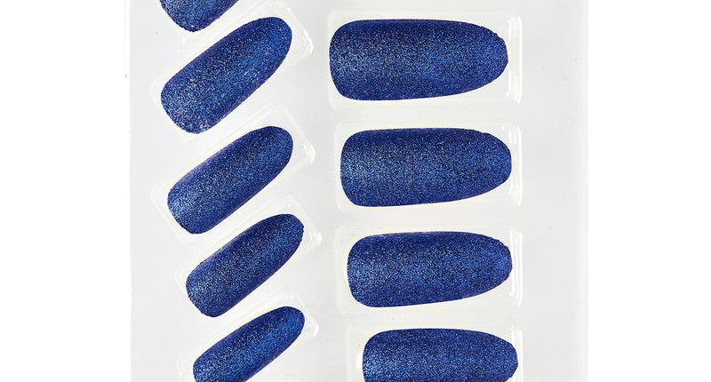 Widmann SRL Glitter opplaknagels blauw