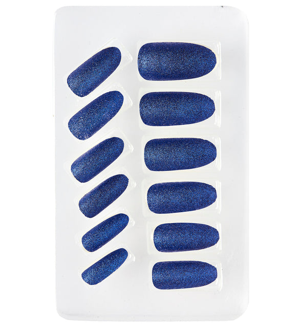 Widmann SRL Glitter opplaknagels blauw