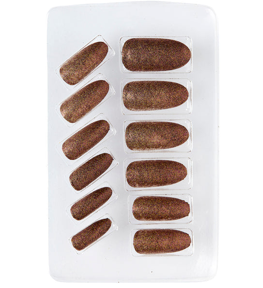 Widmann SRL Glitter opplaknagels bruin