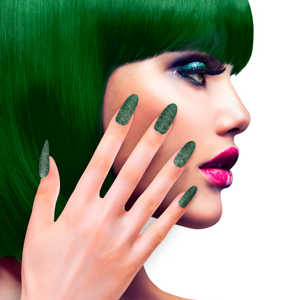 Widmann SRL Glitter opplaknagels groen