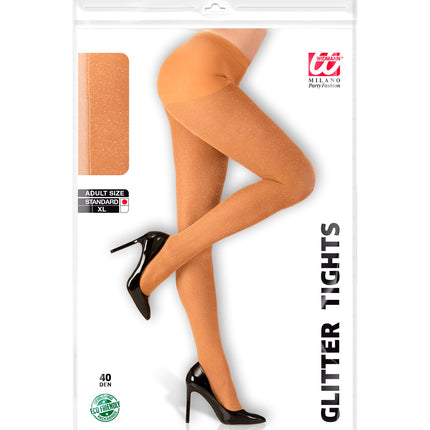 Widmann SRL Glitter panty goud dames