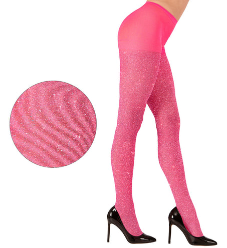 Widmann SRL Glitter panty roze dames