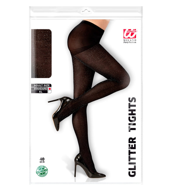 Widmann SRL Glitter panty zwart dames