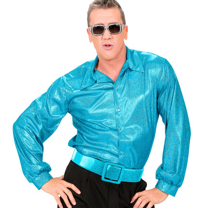 Widmann SRL Glitter showriem blauw