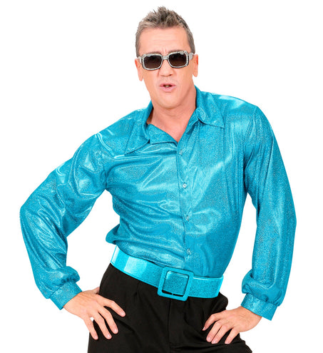 Widmann SRL Glitter showriem blauw