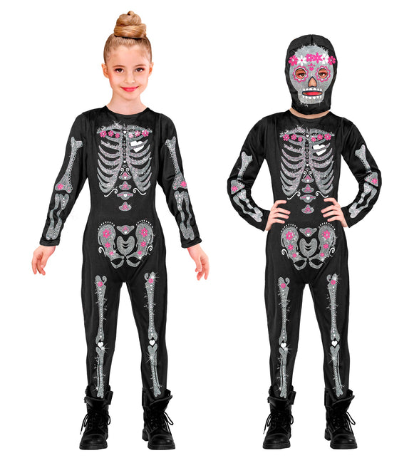 Widmann SRL Glitter skelet pak kinderen