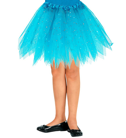 Widmann SRL Glitter tutu rok blauw kinderen